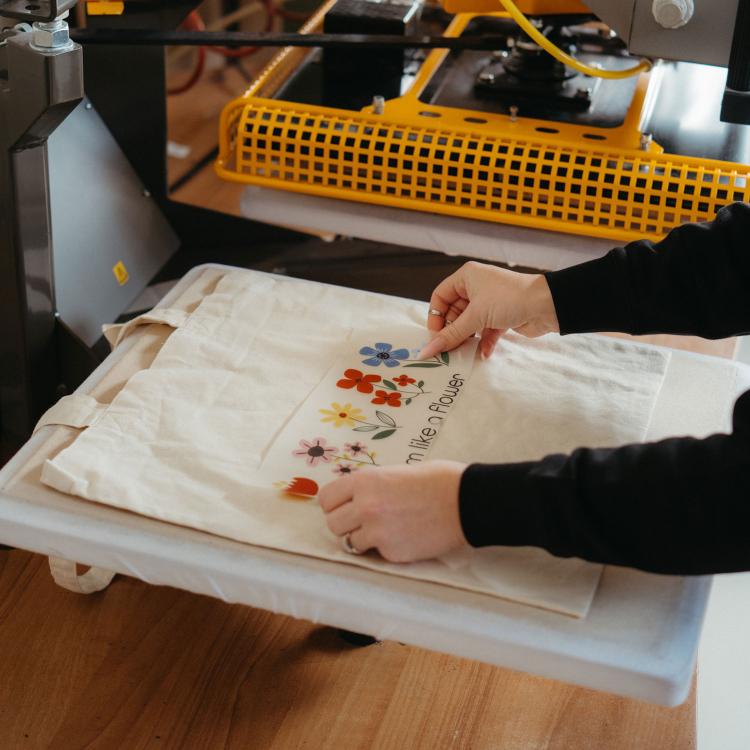 Posizionamento del transfer sul capo