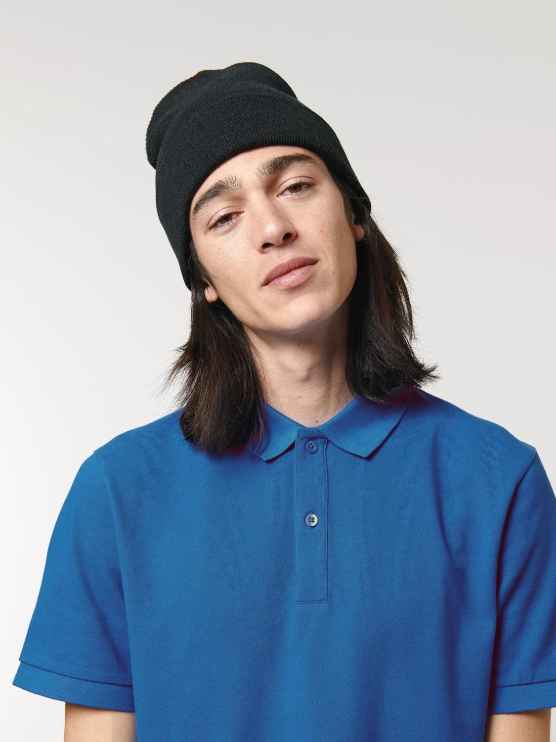 Rib Beanie Black - Fronte Rib Beanie Black - Fronte