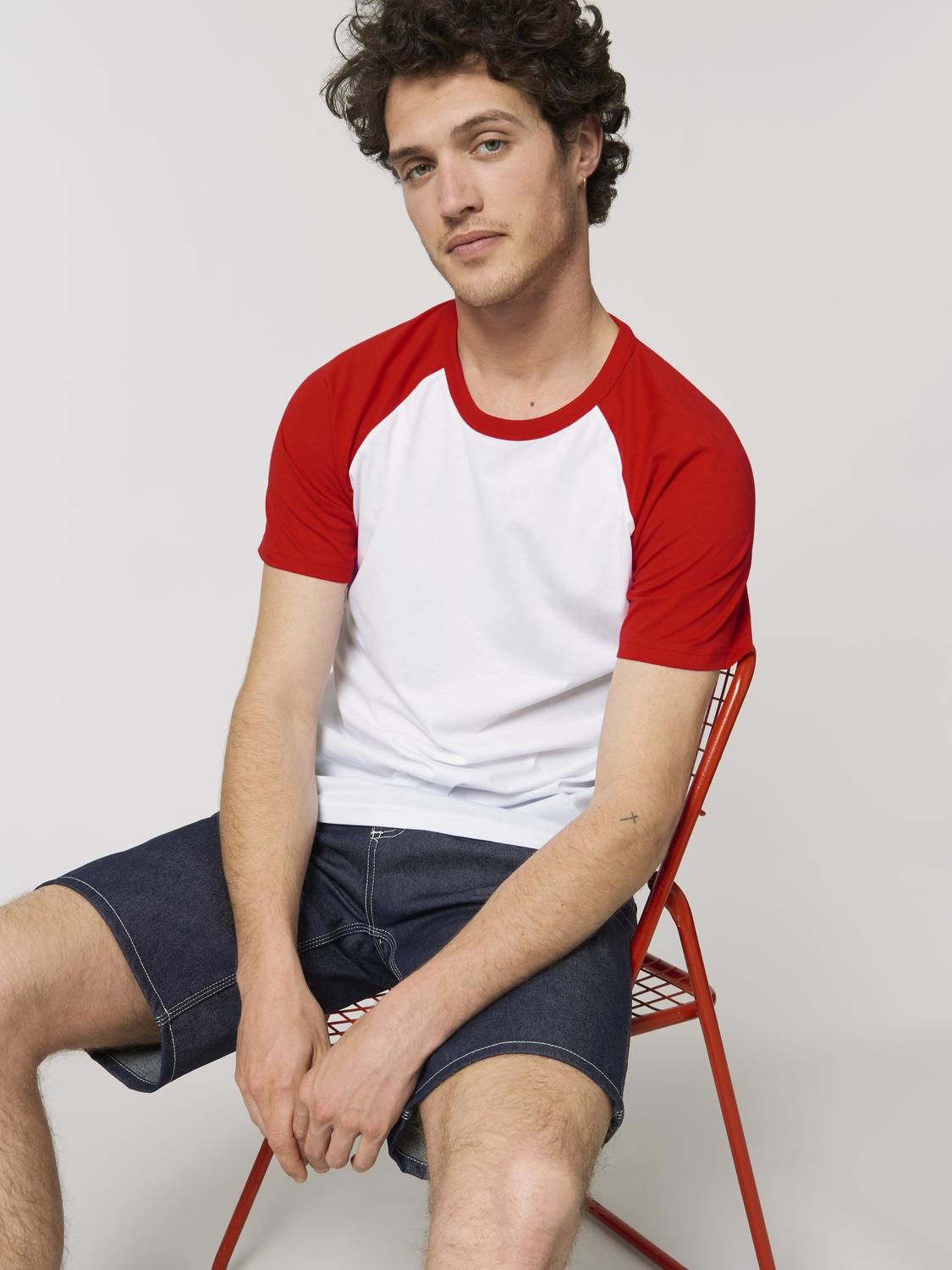 Catcher Short Sleeve White/Bright Red - Fronte Catcher Short Sleeve White/Bright Red - Fronte