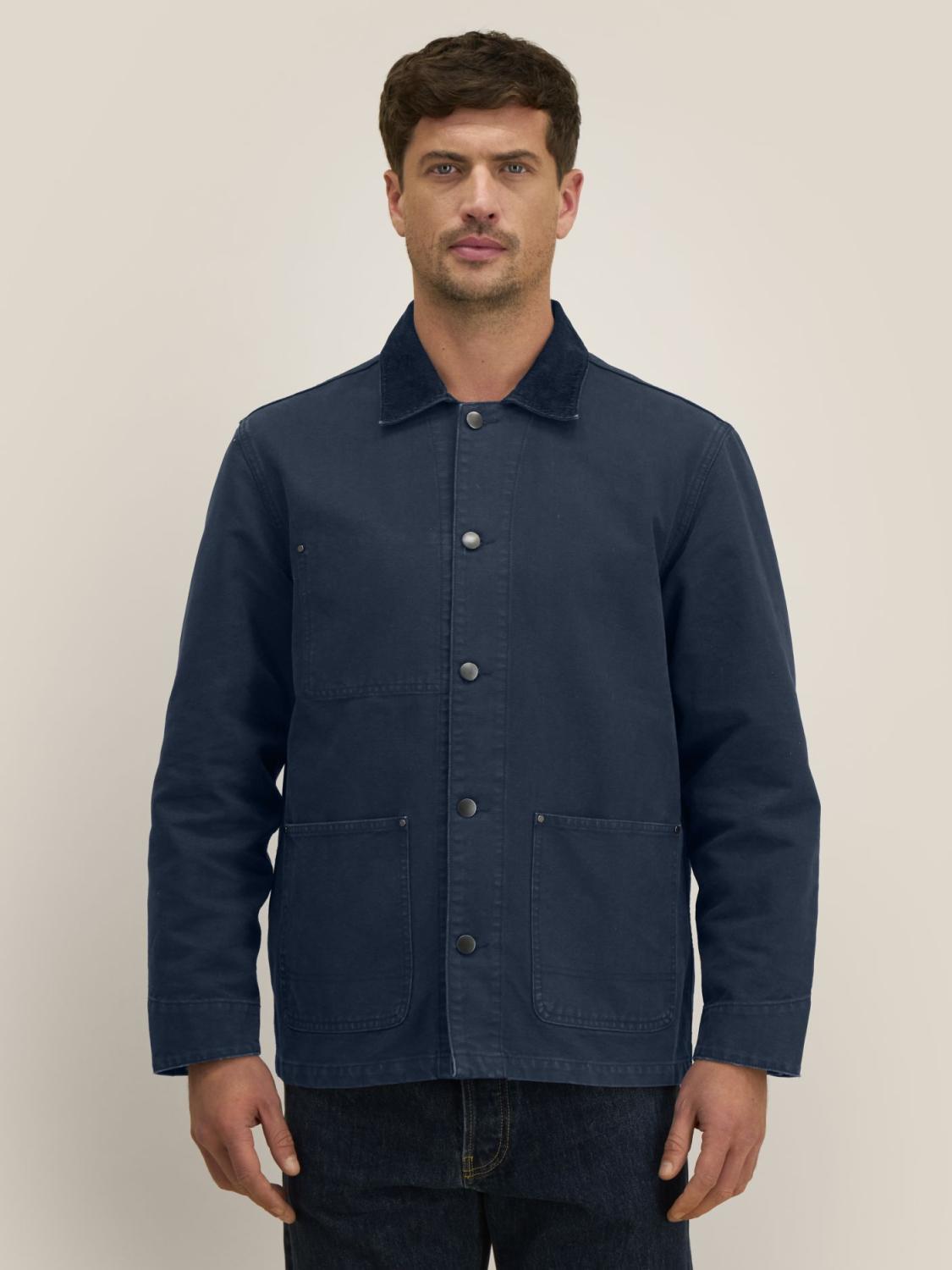 Chore Jacket G.Dyed Navy - Fronte