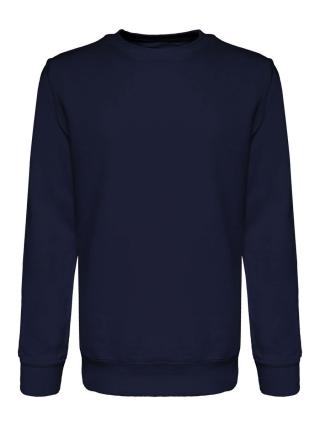 Felpa girocollo in French terry navy