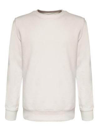 Felpa girocollo in French terry off white