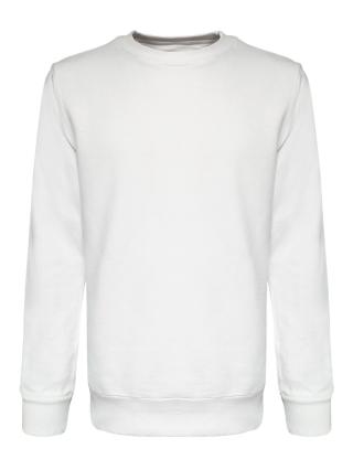 Felpa girocollo in French terry white