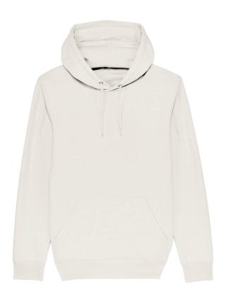 Felpa con cappuccio in French terry off white