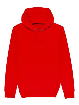 Felpa con cappuccio in French terry red