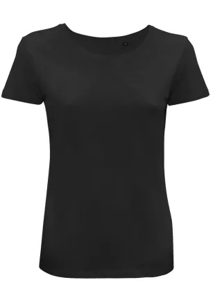 T-shirt organic Moon Donna black T-shirt organic Moon Donna black