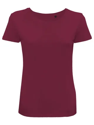 T-shirt organic Moon Donna burgundy T-shirt organic Moon Donna burgundy