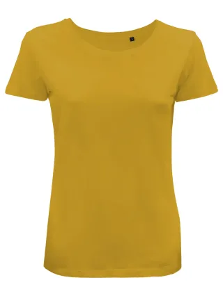 T-shirt organic Moon Donna mustard T-shirt organic Moon Donna mustard
