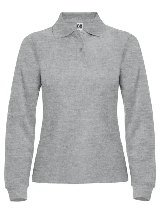 Evolution Polo Women LS grey heather Evolution Polo Women LS grey heather