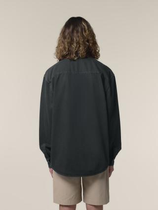 Worker Shirt G. Dyed Black Rock - Retro Worker Shirt G. Dyed Black Rock - Retro