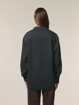 Worker Shirt G. Dyed Black Rock - Retro Worker Shirt G. Dyed Black Rock - Retro