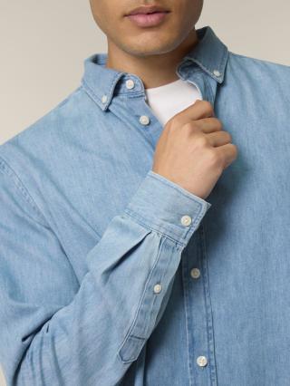 Stanley Denim Shirt Light Wash - Dettaglio Stanley Denim Shirt Light Wash - Dettaglio