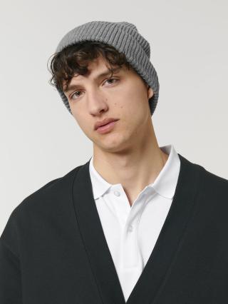 Fisherman Beanie Mid Heather Grey - Fronte Fisherman Beanie Mid Heather Grey - Fronte