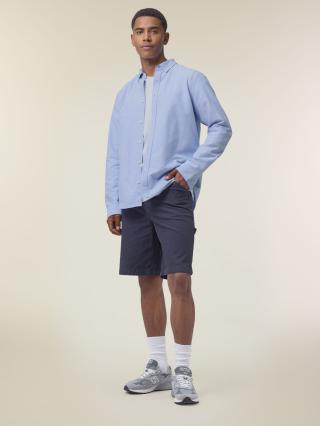 Stanley Oxford Shirt Blue Oxford - Fronte Stanley Oxford Shirt Blue Oxford - Fronte