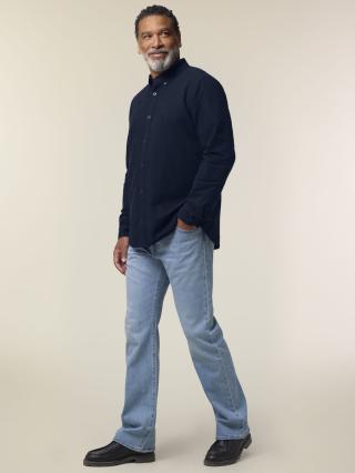 Stanley Oxford Shirt French Navy - Fronte Stanley Oxford Shirt French Navy - Fronte