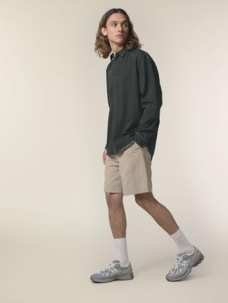Worker Shirt G. Dyed Black Rock - Fronte