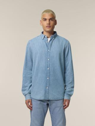 Stanley Denim Shirt Light Wash - Fronte Stanley Denim Shirt Light Wash - Fronte