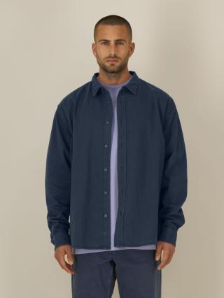 Worker Shirt G.Dyed Navy - Fronte Worker Shirt G.Dyed Navy - Fronte