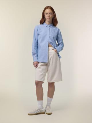 Stella Oxford Shirt Blue Oxford - Fronte Stella Oxford Shirt Blue Oxford - Fronte