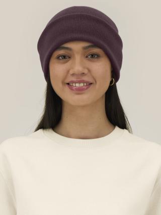 Rib Beanie 2.0 Red Brown - Fronte