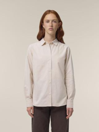 Stella Oxford Shirt Beige Oxford - Fronte Stella Oxford Shirt Beige Oxford - Fronte