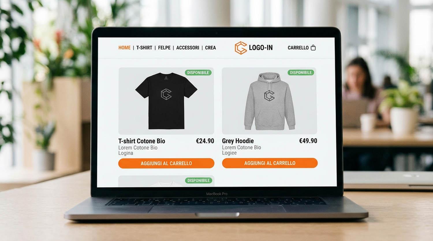 vendita online abbigliamento brand personalizzato con print on demand