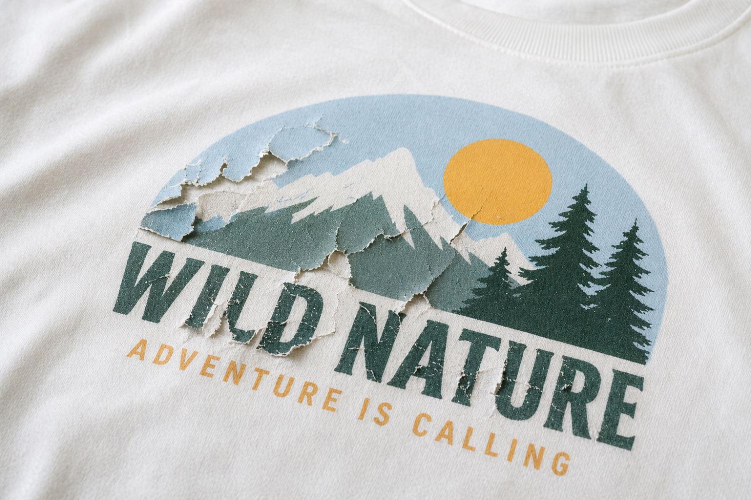 errore applicazione DTF stampa che si stacca